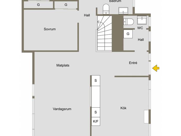 Planritning för Kajvägen 11