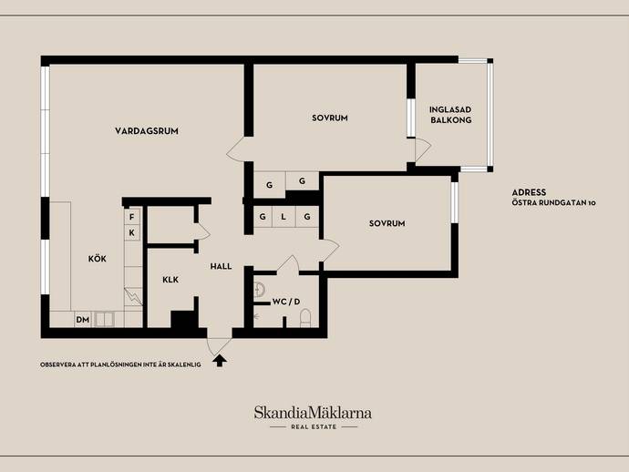 Floor plan for Östra Rundgatan 10