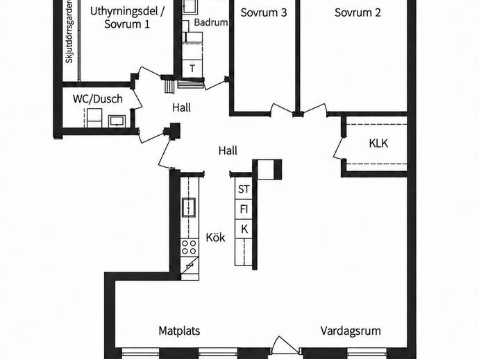 Planritning för Bollmoravägen 176