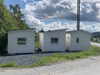 Attefallshus uppställda på fastigheten Åre Järpen 9:60