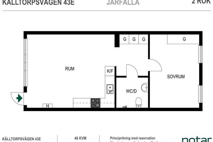 2 rum Lägenhet på Källtorpsvägen 43E Kallhäll Järfälla kommun - bild 15