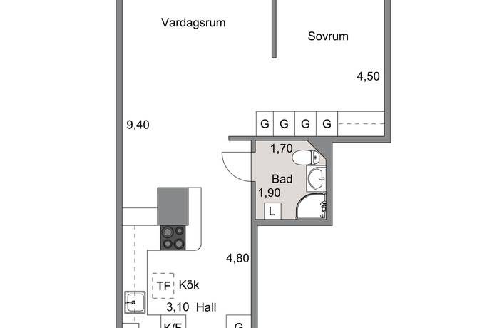 1.5 rum Lägenhet på Hagåkersgatan 10A Bosgården Mölndals kommun - bild 14