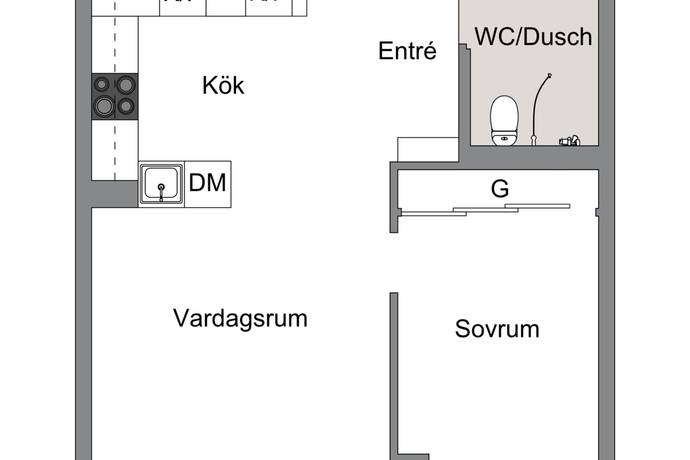 2 rum Lägenhet på Gustaf De Lavals Väg 6 / Turbinvägen 8 Järla Sjö Nacka kommun - bild 13