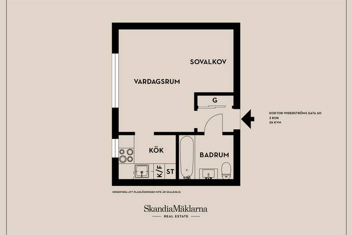 1 rum Lägenhet på Doktor Widerströms Gata 60 Fruängen Stockholms kommun - bild 14
