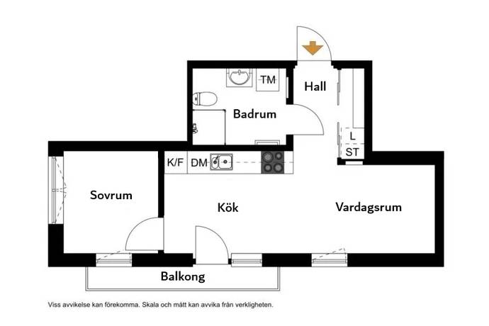 2 rum Lägenhet på Solnavägen 13 C vån 8 av 8 Karolinska Solna kommun - bild 14