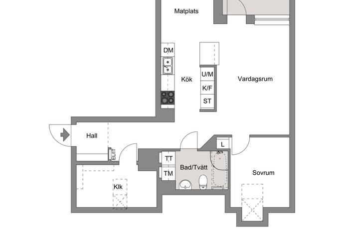 2 rum Lägenhet på Västra Kvarngatan 4A Pantarholmen Karlskrona kommun - bild 16