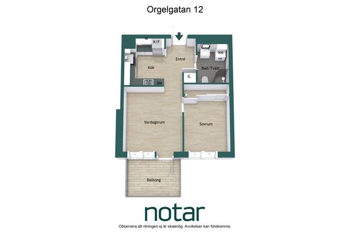 2 rum Lägenhet på Orgelgatan 12 Kapellgärdet Uppsala kommun - bild 5