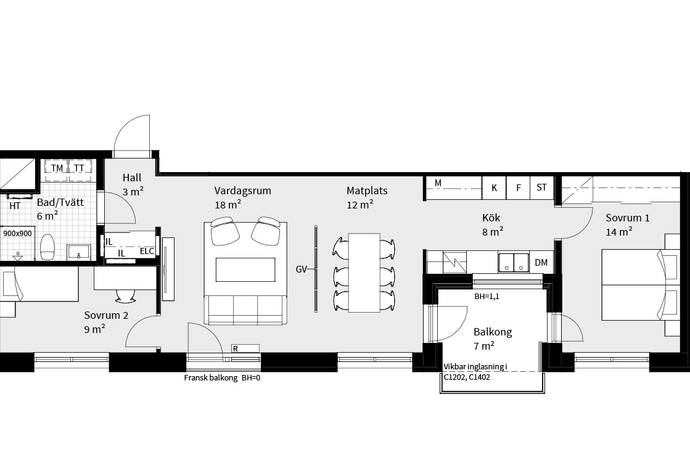 3 rum Lägenhet på Skeppsgatan 6C Varvsstaden Malmö kommun - bild 15