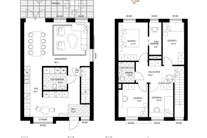 5 rum parhus på Bäckamaden 5 Gråbo, Lerums kommun - bild 4