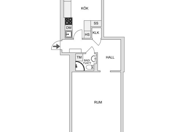 1 rum Lägenhet på Esplanadgatan 26B Hässleholm - Djupadal Hässleholms kommun - bild 12