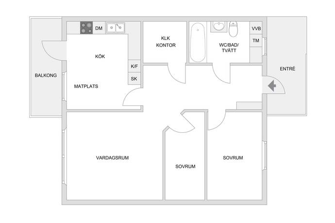 2,5 rum lägenhet på Päronvägen 43 Viksjö Hummelmora, Järfälla kommun - bild 5