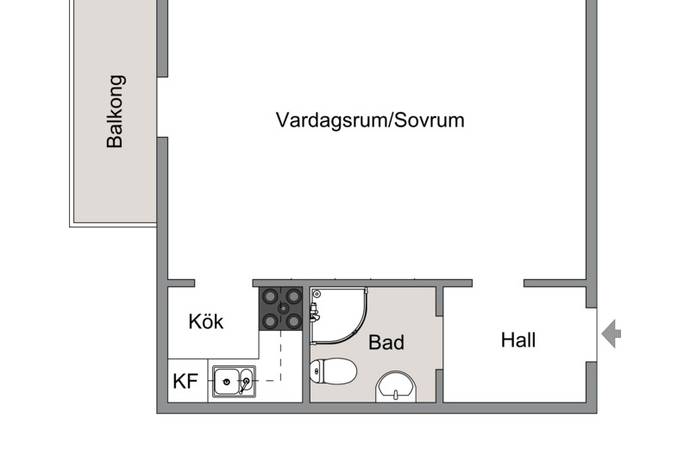 1 rum Lägenhet på Eriksgatan 23 Centrum Älmhults kommun - bild 20