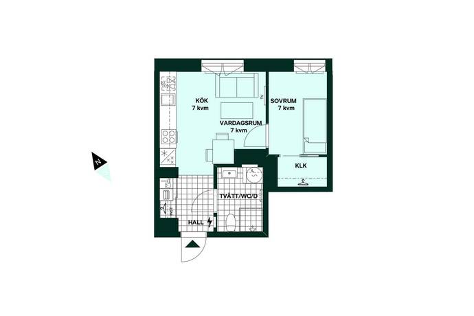 2 rum Lägenhet på Fyrisvallsgatan 2D Seminariet i Luthagen Uppsala kommun - bild 28