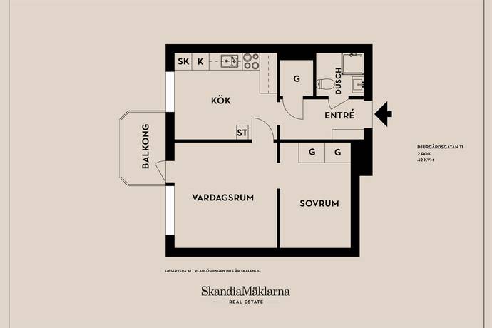 2 rum Lägenhet på Djurgårdsgatan 11 Centralt Linköpings kommun - bild 17