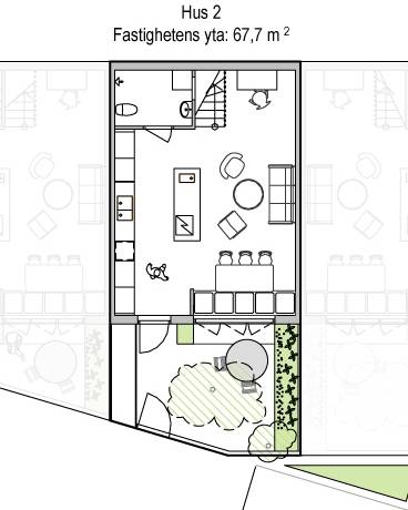 6 rum radhus på Ringtonsgränden - HUS 2 Lund - Brunnshög, Lunds kommun - bild 3
