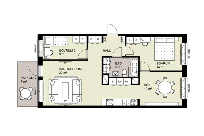 3 rum Lägenhet på Ångkvarnsgatan 5 Uppsala kommun - bild 3