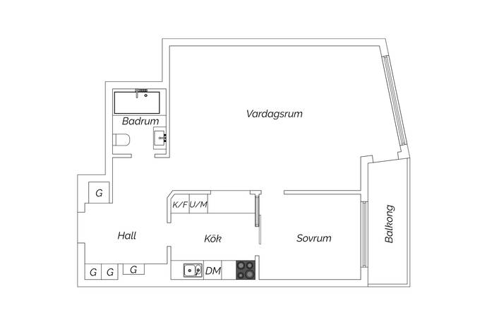 2 rum lägenhet på Furusundsgatan 13 Gärdet/Östermalm, Stockholms kommun - bild 3