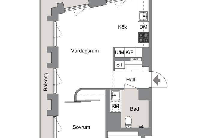 2 rum Lägenhet på Sonja Kovalevskys Gata 3 Vasastan - Hagastaden Stockholms kommun - bild 23