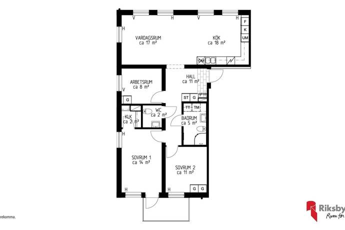 4 rum Lägenhet på Schaktmästaregatan 12A, lgh 0102 Centrum Gällivare kommun - bild 19