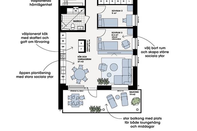4 rum lägenhet på Rödklintsgatan Tygelsjö, Malmö kommun - bild 2