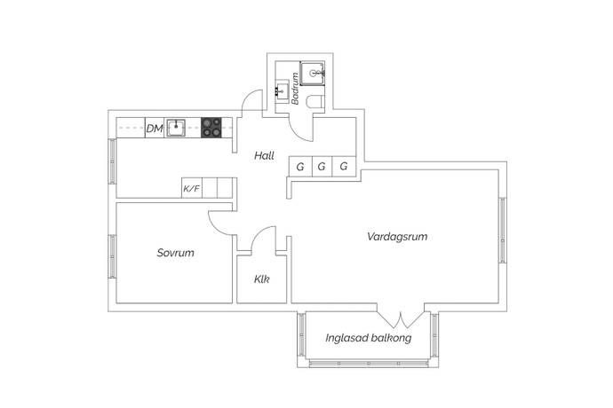 2 rum Lägenhet på Gustafsgatan 3B Bellevue Ystads kommun - bild 28