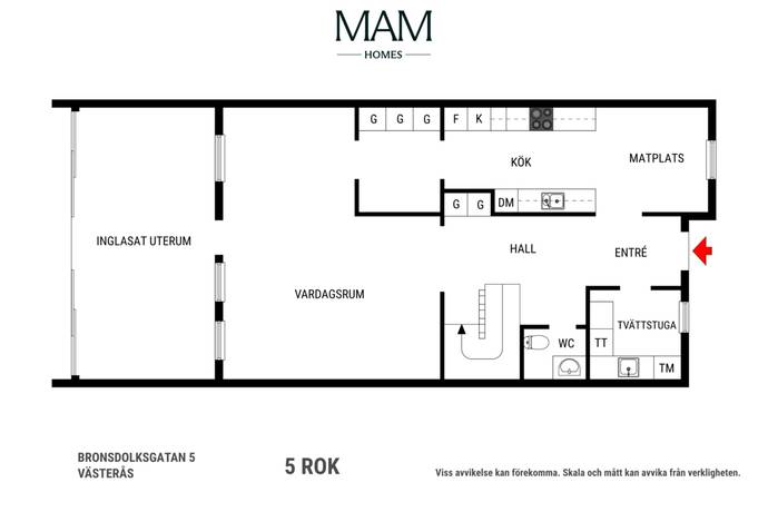 5 rum Radhus på Bronsdolksgatan 5 Brandthovda Västerås kommun - bild 49