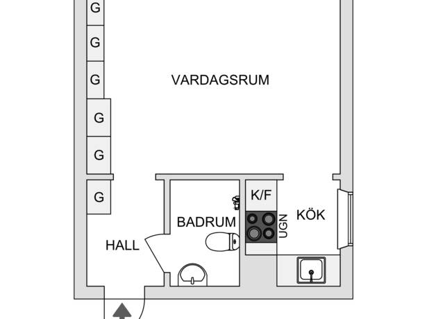 1 rum Lägenhet på Douglasgatan 2C Övre Eriksberg Göteborgs kommun - bild 16