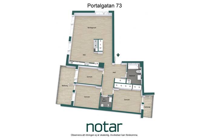 4 rum Lägenhet på Portalgatan 73 Kapellgärdet Uppsala kommun - bild 4