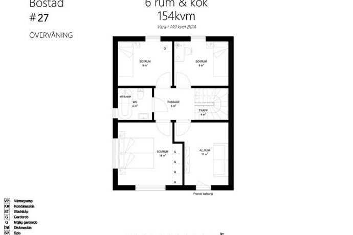6 rum Parhus på Hermans backe 2c Vega/ Hermanstorp Haninge kommun - bild 54