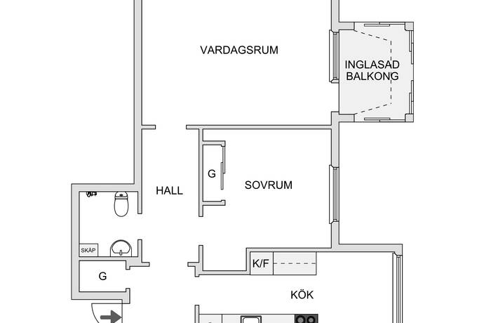 2 rum Lägenhet på Baskemöllegatan 8A Sorgenfri Malmö kommun - bild 22