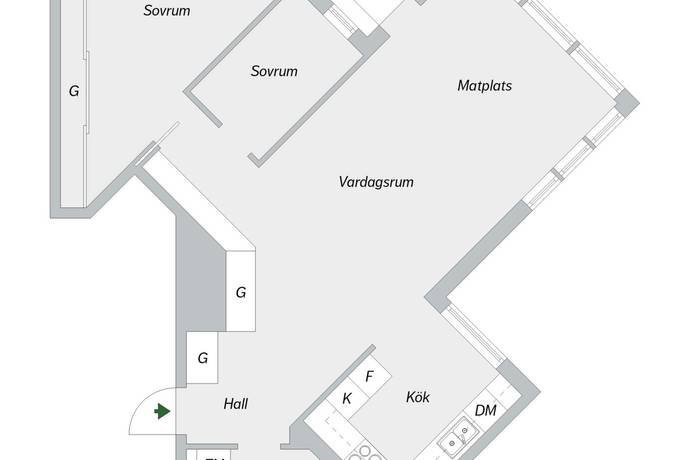 2,5 rum lägenhet på Blekegatan 1, 3 tr Liljeholmskajen, Stockholms kommun - bild 4