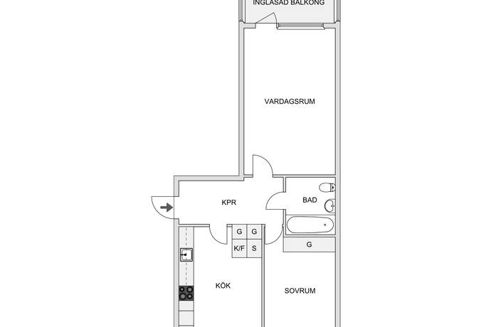 2 rum Lägenhet på Västra Skrävlingevägen 209 Gula Höja Malmö kommun - bild 18