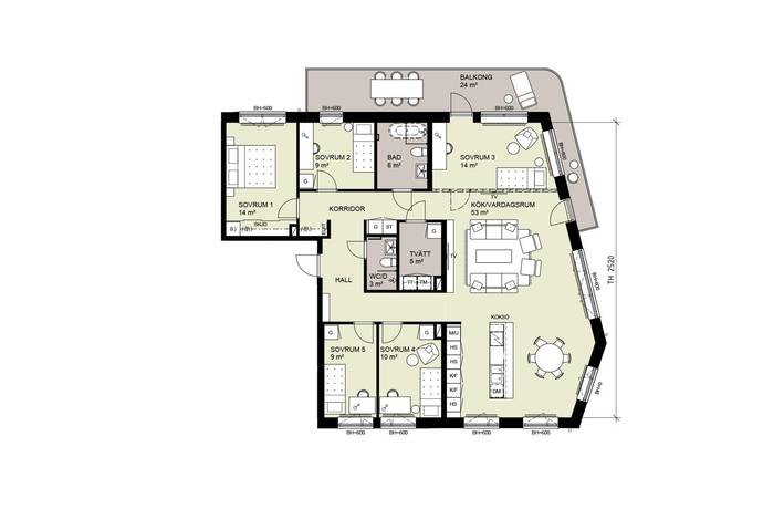 6 rum Lägenhet på Ångkvarnsgatan 5 Uppsala kommun - bild 2
