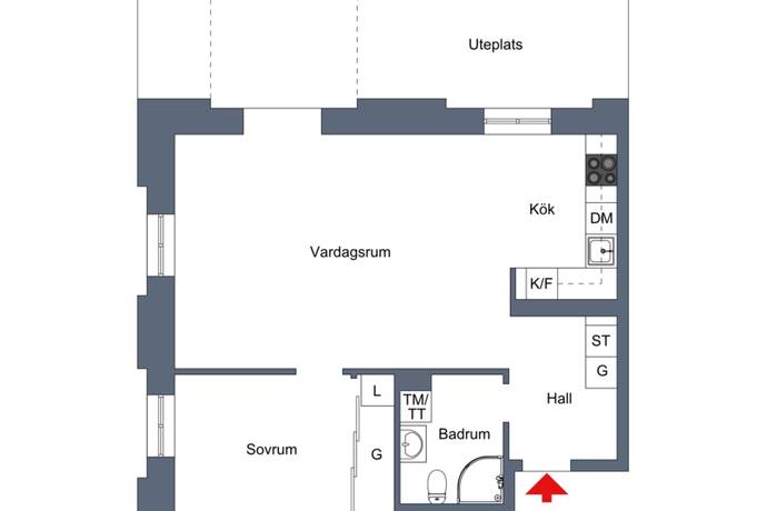 2 rum Lägenhet på Mjölnarvägen 22 Kvarnholmen Nacka kommun - bild 37