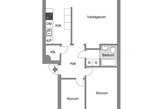 3 rum Lägenhet på Södra Fogdelyckegatan 26A Centrum Karlshamns kommun - bild 20