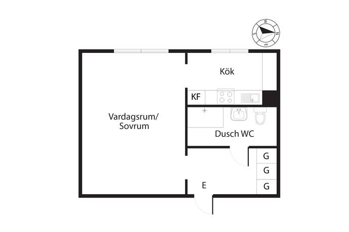 1 rum Lägenhet på Tvillingarnas gata 334 Brandbergen Haninge kommun - bild 13