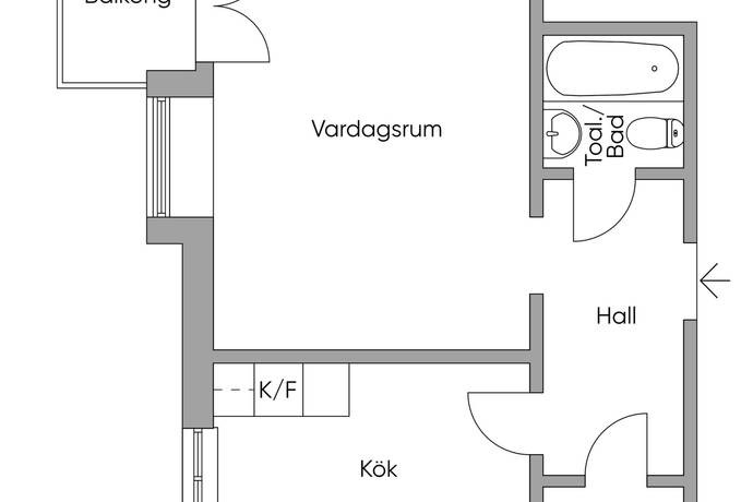 1 rum lägenhet på Storgatan 29A, 1tr Huvudsta, Solna kommun - bild 2