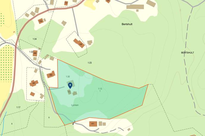 Gård utan jordbruk på Bertshult Lyckan 404 Eskilsby Härryda kommun - bild 22