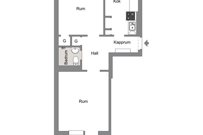 2 rum Lägenhet på Östergatan 10 A lgh 1203 Pantarholmen Karlskrona kommun - bild 13