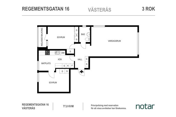 3 rum lägenhet på Regementsgatan 16 Viksäng, Västerås kommun - bild 5