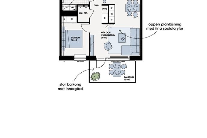2 rum lägenhet på Rödklintsgatan Tygelsjö, Malmö kommun - bild 1