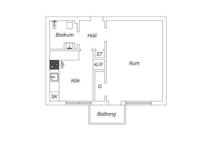 1 rum Lägenhet på Ringvägen 31B Öster Nyköpings kommun - bild 19