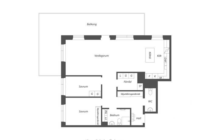 3 rum lägenhet på Kellgrensgatan 23A Druvefors, Borås kommun - bild 3