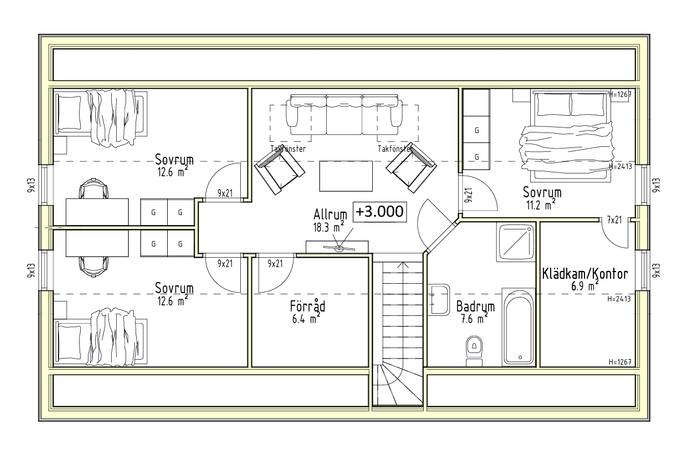8 rum villa på Ryttartorpsgatan 3A Kumla Stad, Kumla kommun - bild 4