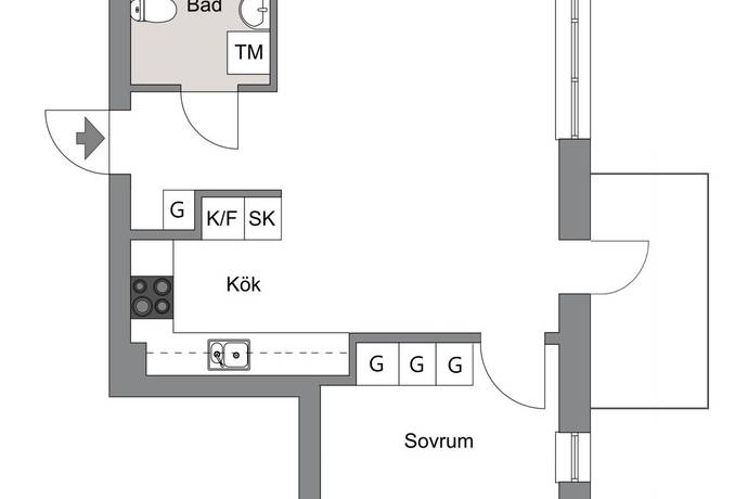 2 rum Lägenhet på De La Gardies väg 3 Farsta Slottsvik Värmdö kommun - bild 16