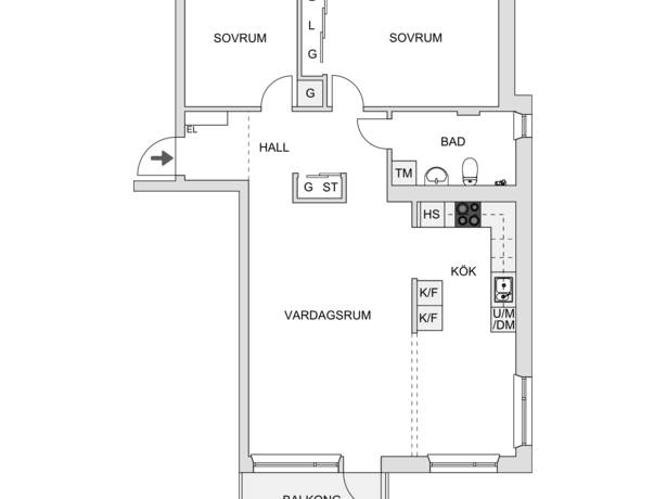 3 rum Lägenhet på Kedjebacken 4A, vån 6 Gustavsberg Kedjebacken Värmdö kommun - bild 23