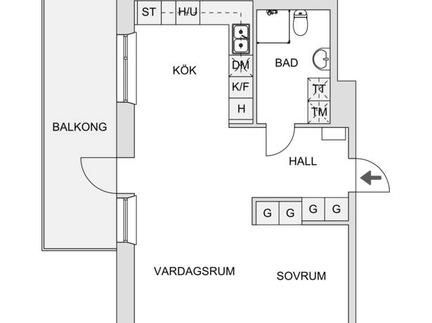 1.5 rum Lägenhet på Ostindiefararen 31 Eriksberg Göteborgs kommun - bild 14