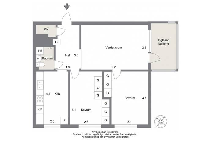 3 rum Lägenhet på Trädgårdsgatan 11 Oxelösunds kommun - bild 14