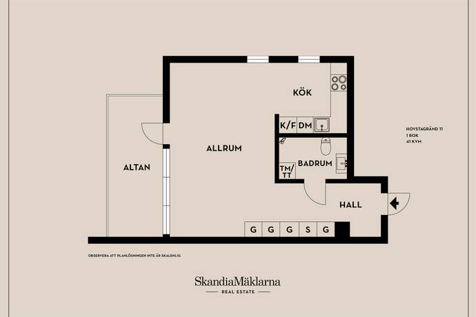 1 rum Lägenhet på Hovstagränd 11 Hagsätra Stockholms kommun - bild 4