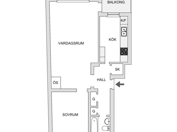 2 rum Lägenhet på Major Nilssonsgatan 11C Slottsstaden Malmö kommun - bild 17